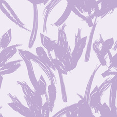 Floral Brush strokes Seamless Pattern Design