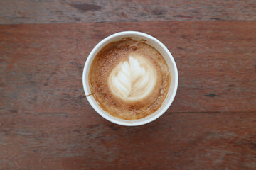 hot cofffee, cappuccino coffee or latte coffee or flat white