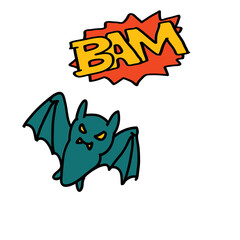 Happy Halloween cute bat posters background