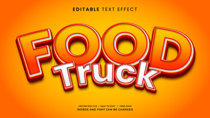 Food Truck 3D Editable Text Effect
