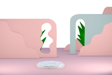 3D illustration scene