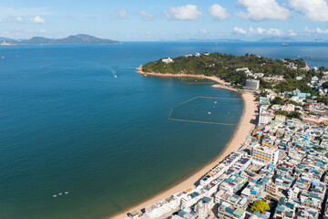Fototapeta premium Drone fly over Hong Kong Cheung Chau island
