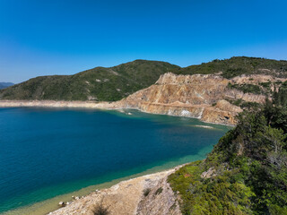 Obraz premium Top view of Hong Kong Sai Kung natural landscape
