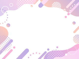 かわいい　ポップ 　パステルカラー　フレーム背景