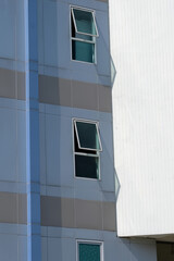 facade of a building with shutters