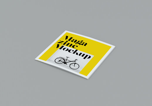 Square Magazine Cover Mockup
