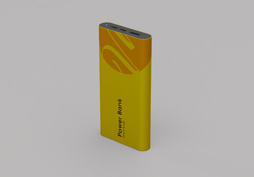 Vertical Standing Power Bank Mockup