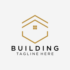 Fototapeta premium custom homes logo design concept with simple, minimalist and modern styles
