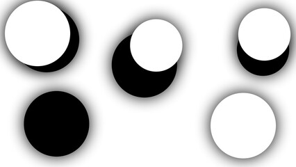 White background with moving white and black circle