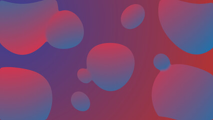 Beautiful abstract blue background with gradient rainbow blob, fluid, liquid, like lava lamp. Vector illustration for card, party, design, flyer, poster, decor, banner, web, advertising.