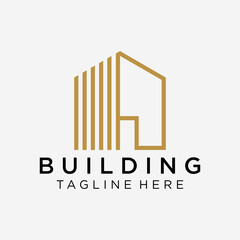 custom homes logo design concept with simple, minimalist and modern styles