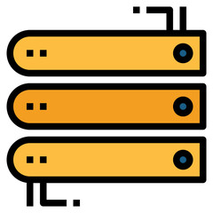 Fototapeta premium database filled outline icon style