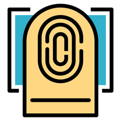 fingerprint filled outline icon style