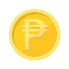 Simple illustration of Peso coin Concept of internet currency