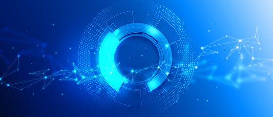 Abstract technology background with plexus effect