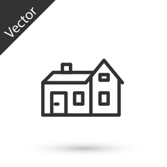 Grey House icon isolated on white background. Home symbol. Vector