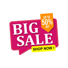 Big Sale and Special Offer Poster Vector illustration