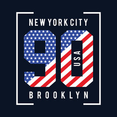 New york city typography design print design for t-shirt and other uses - Vector