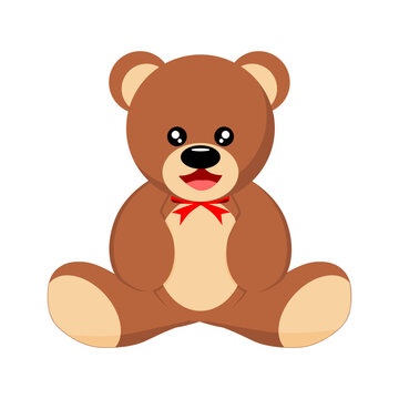 Teddy bear toy cartoon vector illustration graphic design