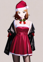 Obraz premium christmas girl