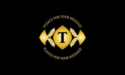 Initial T monogram template. Vintage logo for cafe, bar, restaurant, invitation. Business style and company brand.
