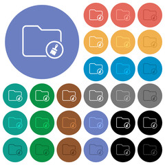 Directory paste outline round flat multi colored icons