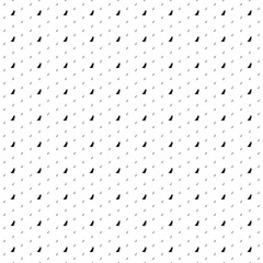 Square seamless background pattern from black dog symbols are different sizes and opacity. The pattern is evenly filled. Vector illustration on white background