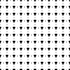 Square seamless background pattern from black fire protection symbols are different sizes and opacity. The pattern is evenly filled. Vector illustration on white background