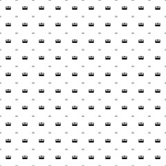 Fototapeta na wymiar Square seamless background pattern from geometric shapes are different sizes and opacity. The pattern is evenly filled with black cnc machine symbols. Vector illustration on white background