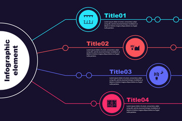 Set Automatic irrigation sprinklers, Flower statistics, Smart farming technology and . Business infographic template. Vector
