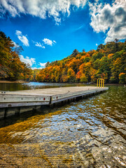 Lake Dock in Autumn 