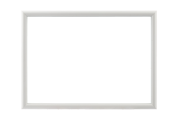 rectangular wooden frame for painting and photography isolated on a white background