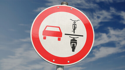 Neues Verkehrszeichen: Überholverbot von einspurigen Fahrzeugen für mehrspurige Kraftfahrzeuge