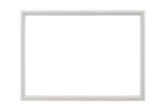 rectangular wooden frame for painting and photography isolated on a white background