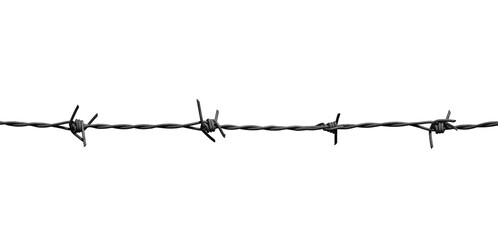barbed wire isolated on white - Powered by Adobe