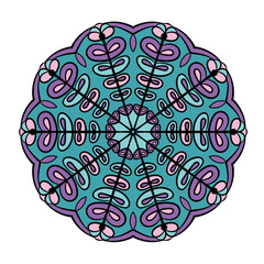 Vector mandala pattern. Abstract lace pattern. Decorative colorful ornament.
