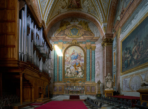 Cappella di San Bruno (St Bruno chapel) of the mannerist styled church of Santa Maria degli Angeli church in Rome, Italy