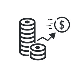 Cash, paper, currency icon