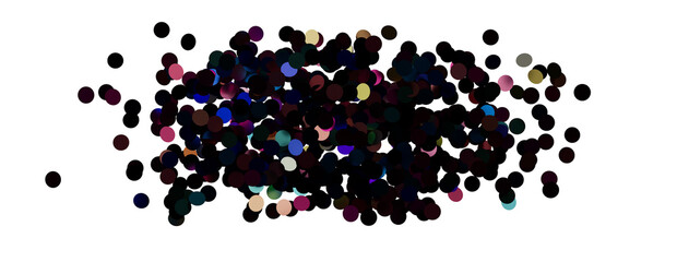 3D animation of exploding confetti