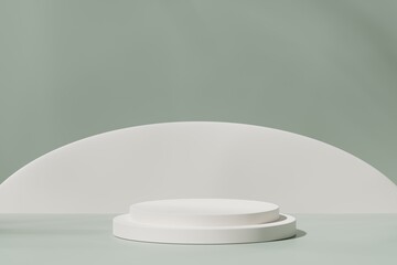 Scene with a podium for product presentation, 3d rendering