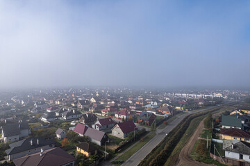 Obraz premium The city of Brest from a height