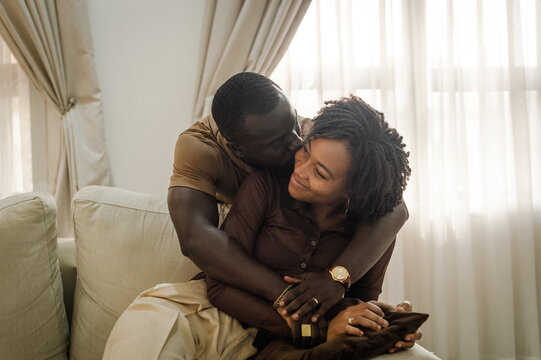 black couple embracing each other