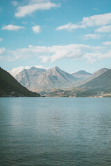 medieval town view to Loreto Island with the castle on Lake Iseo in Northern Italy -  Stories...