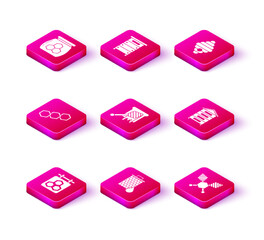 Set Hanging sign with honeycomb, Honeycomb, dipper stick dripping, Hive for bees, and icon. Vector