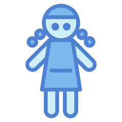 doll two tone icon style