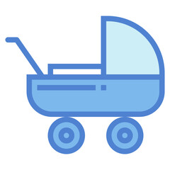 Stroller two tone icon style