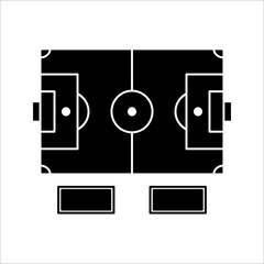 football field icon vector illustration, football field icon line style design, on white background.