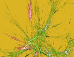Obraz premium background yellow art illustration design concepts fractal texture 3d render