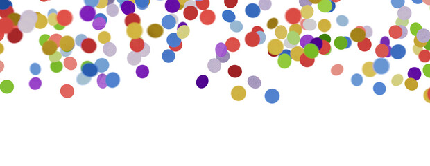 Multicolor confetti abstract background with a lot of falling pieces, isolated