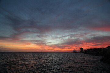 Fototapeta na wymiar Karibischer Sonnenuntergang